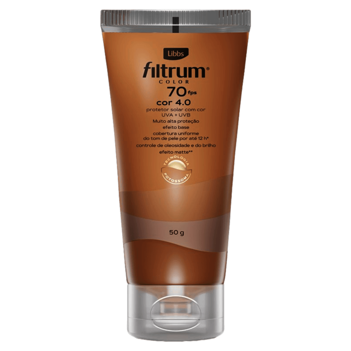 Protetor Solar FPS 70 Filtrum Color Cor 4.0 50g - Imagem 1